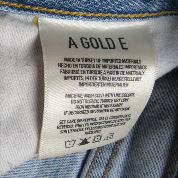 Agolde Shorts Womens 26 Blue Button Cut Off Shorts - Picture 3 of 5